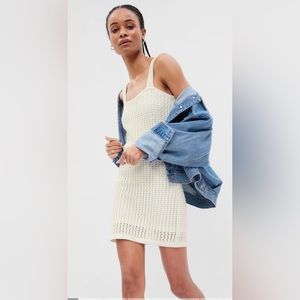 NWT White crochet Gap dress